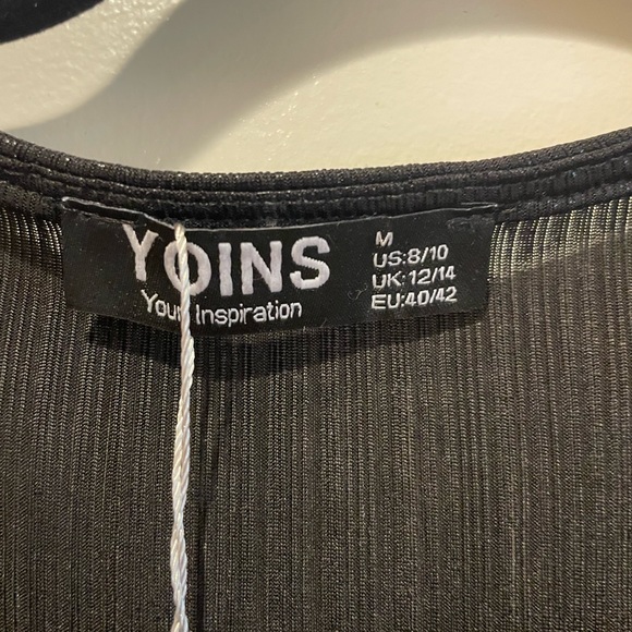 YOINS black mini wrap dress - Picture 5 of 5